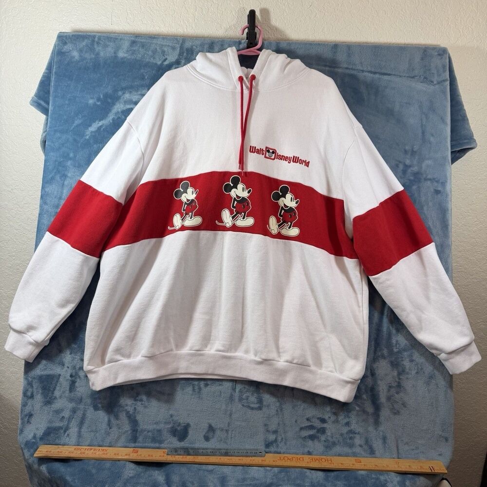 Disney Parks Walt Disney World Mickey Mouse Colorblock Hoodie Sweatshirt 3XL